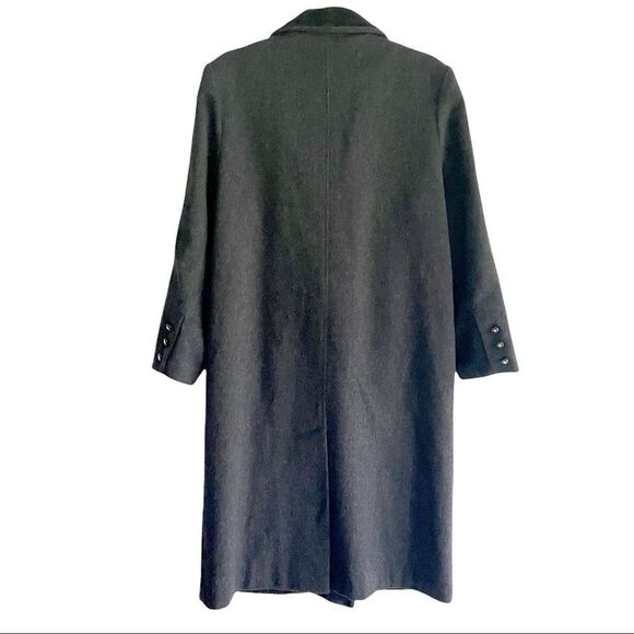 LUBA Paris Vintage Wool Double Breasted Long Winter Coat Grey L - Picture 6 of 9